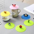 6-Pack: Leak-proof and Dustproof Silicone Cup Cover for Ceramic Tea Cups and Water Cups