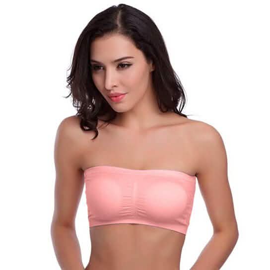 6-Pack: Women's Seamless Bandeau Tube Padded Bralettes