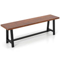 60 Inch Dining Bench 3 Person Entryway Shoe Bench with Metal Frame-60 inches