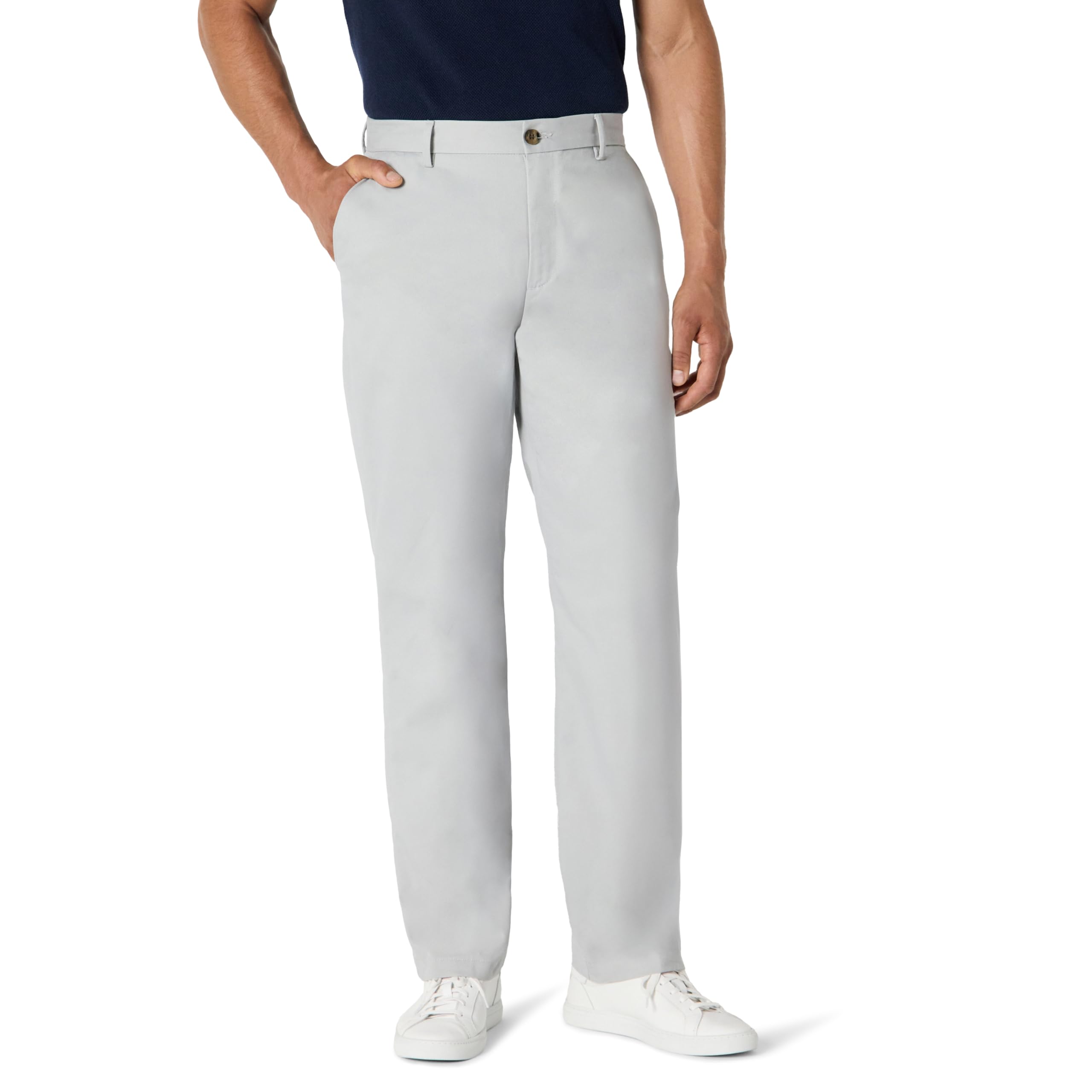 Amazon Essentials Men's Classic-Fit Wrinkle-Resistant Chino Pant Grey Size 34x33