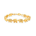 RMZ GOLD NYC 18K Gold Plated Elephant Anklet For Women 10''