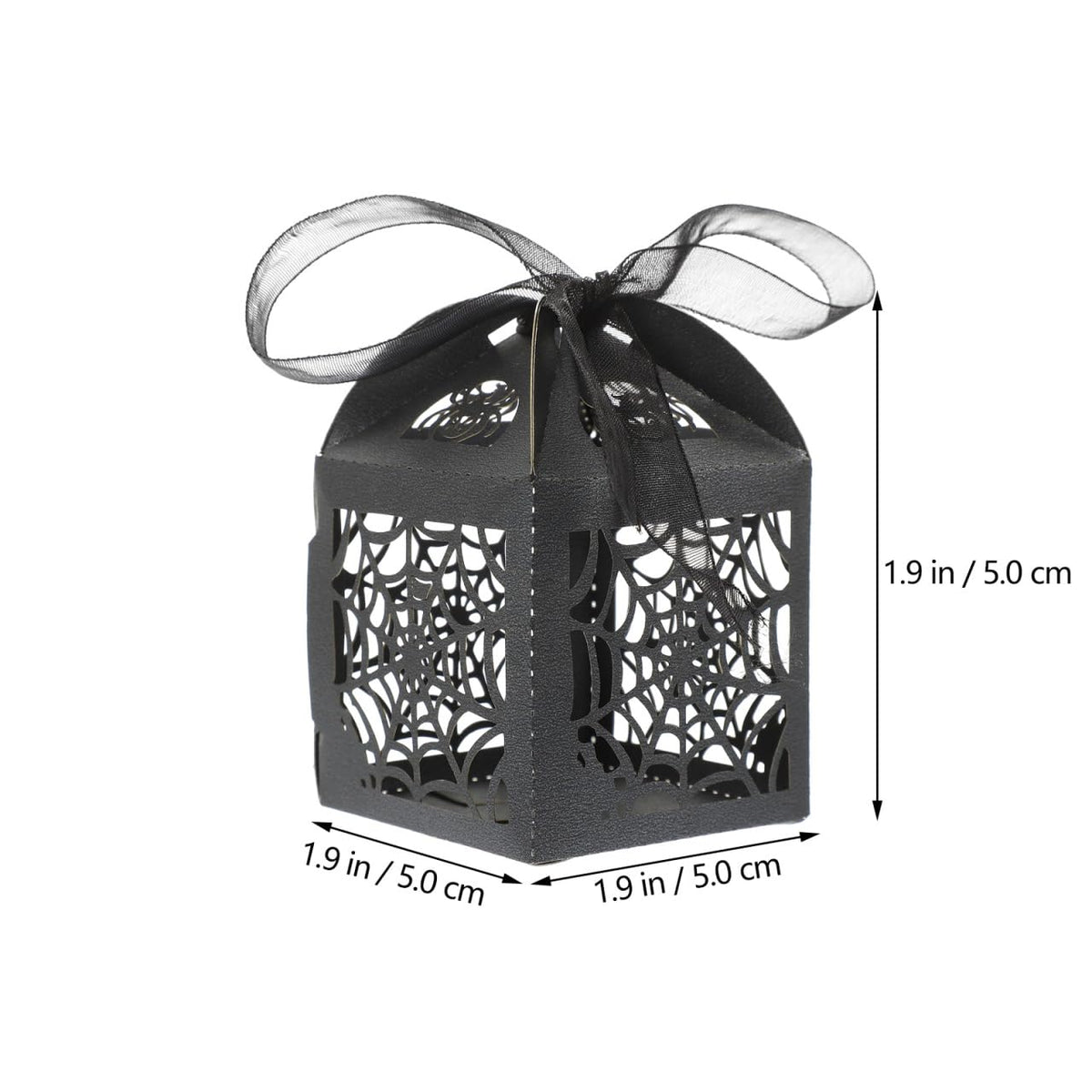 BESTOYARD Halloween Hollow Die-Cut Candy Boxes Black 8.27x4.53in 50pcs