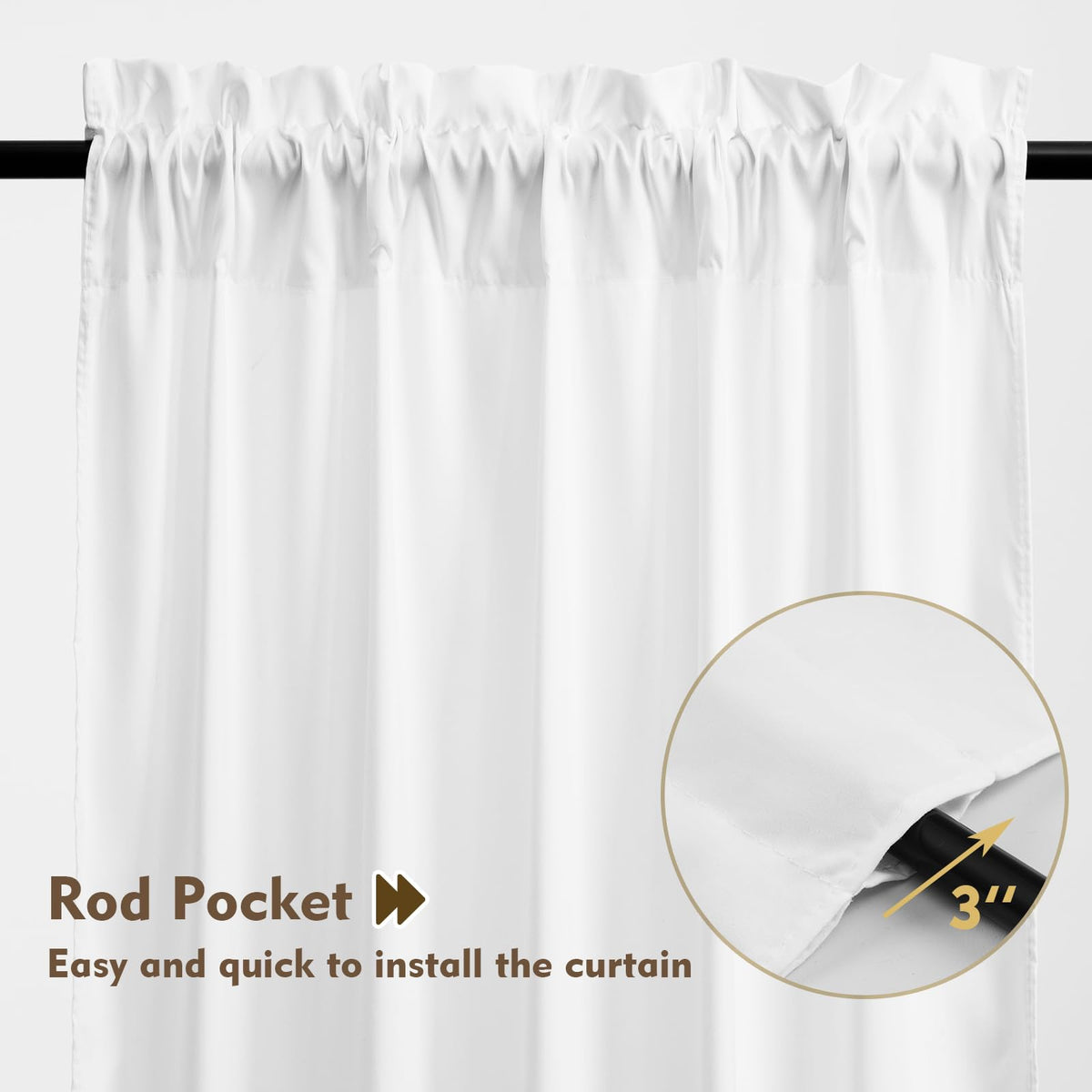 ZWARMY Kitchen Tier Curtains 84x40in White Semi Light Filtering 2Pcs