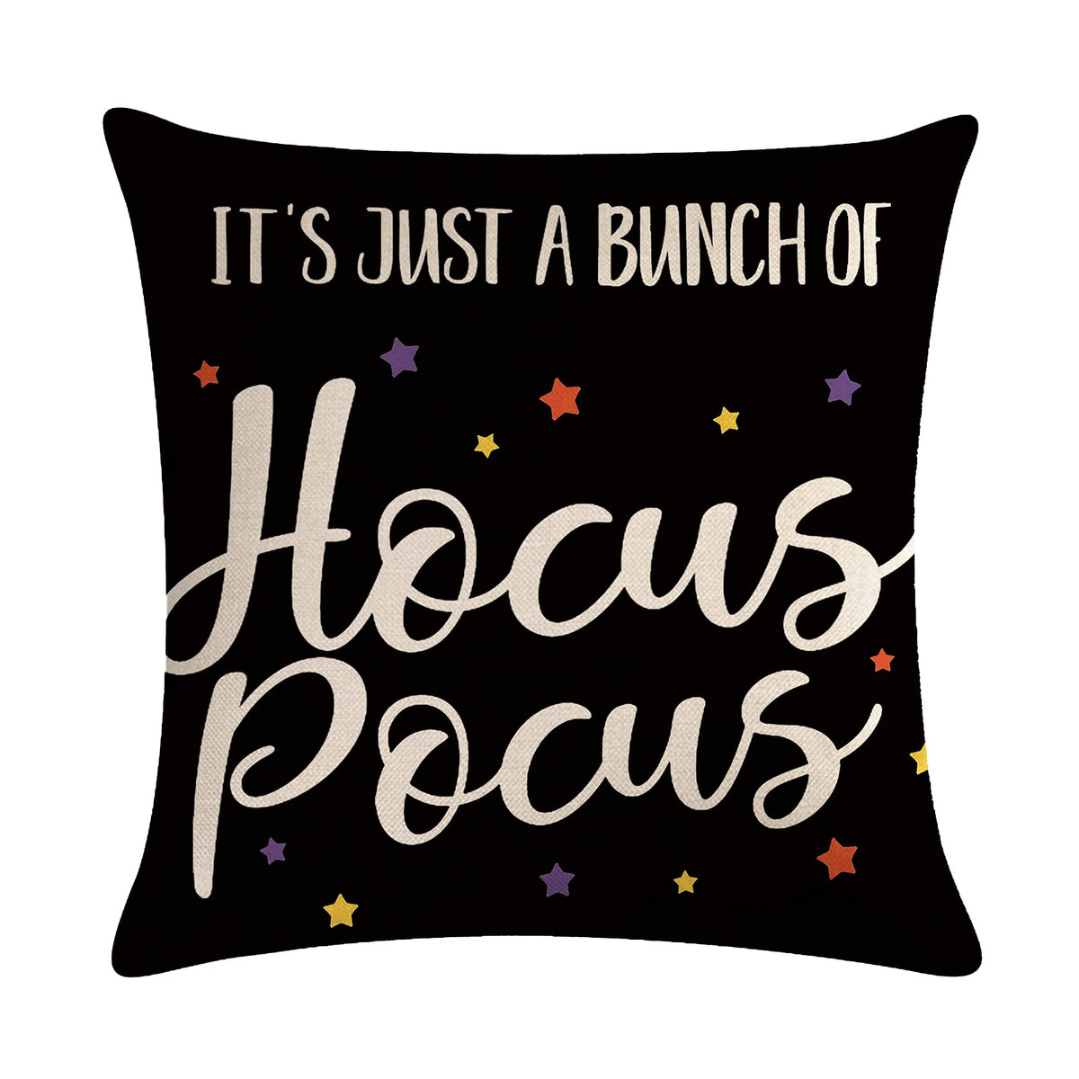 7COLORROOM Halloween Pillow Covers Set of 2 Black 18x18in Polyester