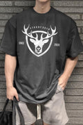 Men's Plus Size Graphic Round Neck Half Sleeve T-Shirt