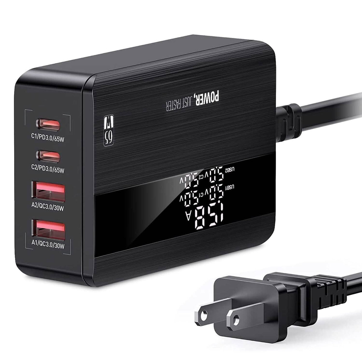 65W 4 USB Port Fast Wall Charger