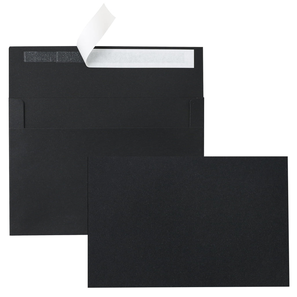 Silunkia Black Blank Greeting Cards 4x6 Heavyweight Flat Cardstock 20 Pack