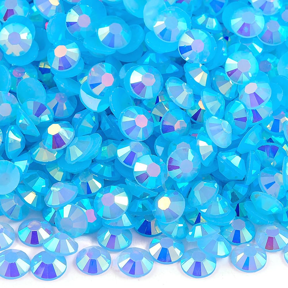 Blinginbox 2500pcs 4mm AB Resin Flatback Rhinestones Sapphire AB