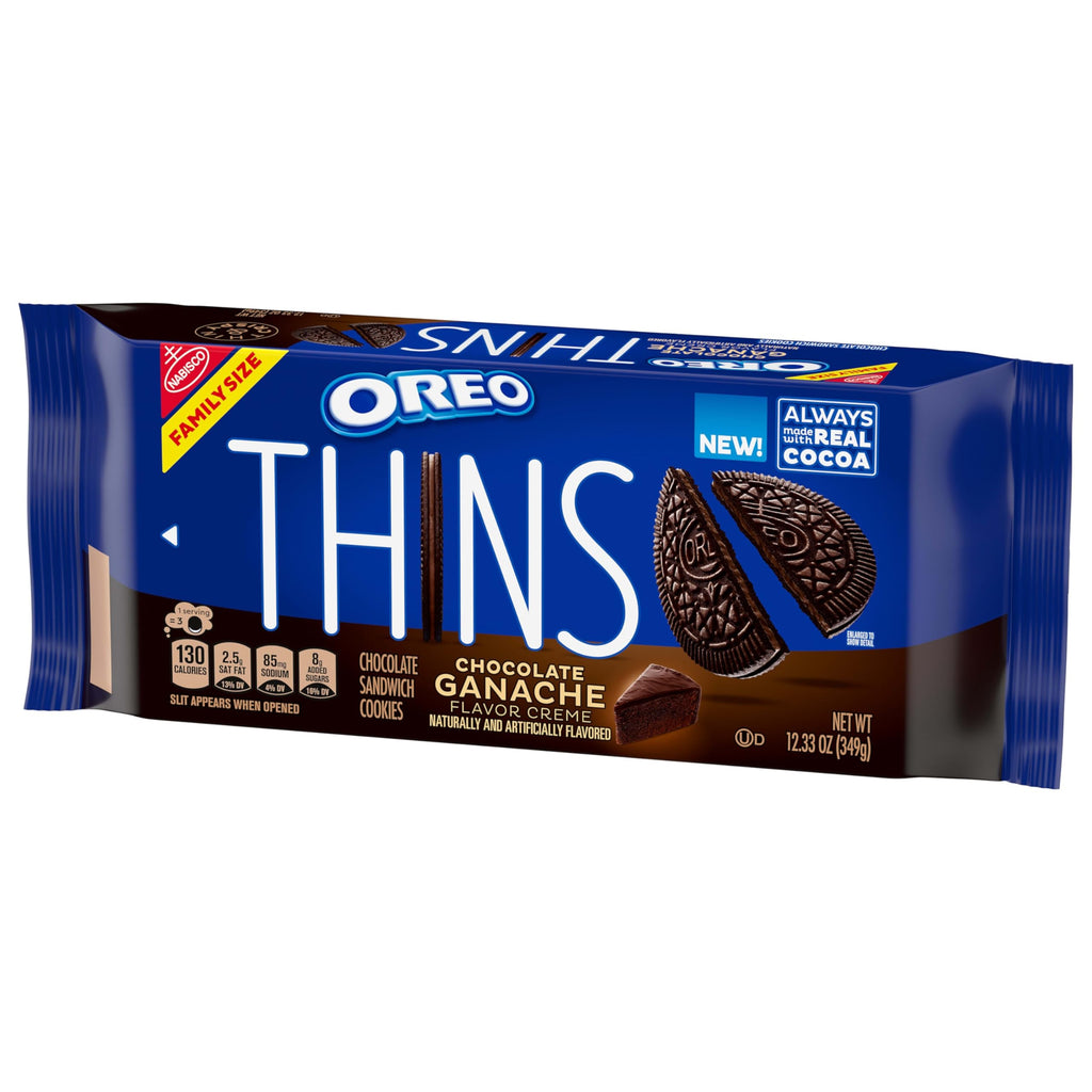 BestBy05/26 OREO Thins Chocolate Ganache Creme Sandwich Cookies 10 Count