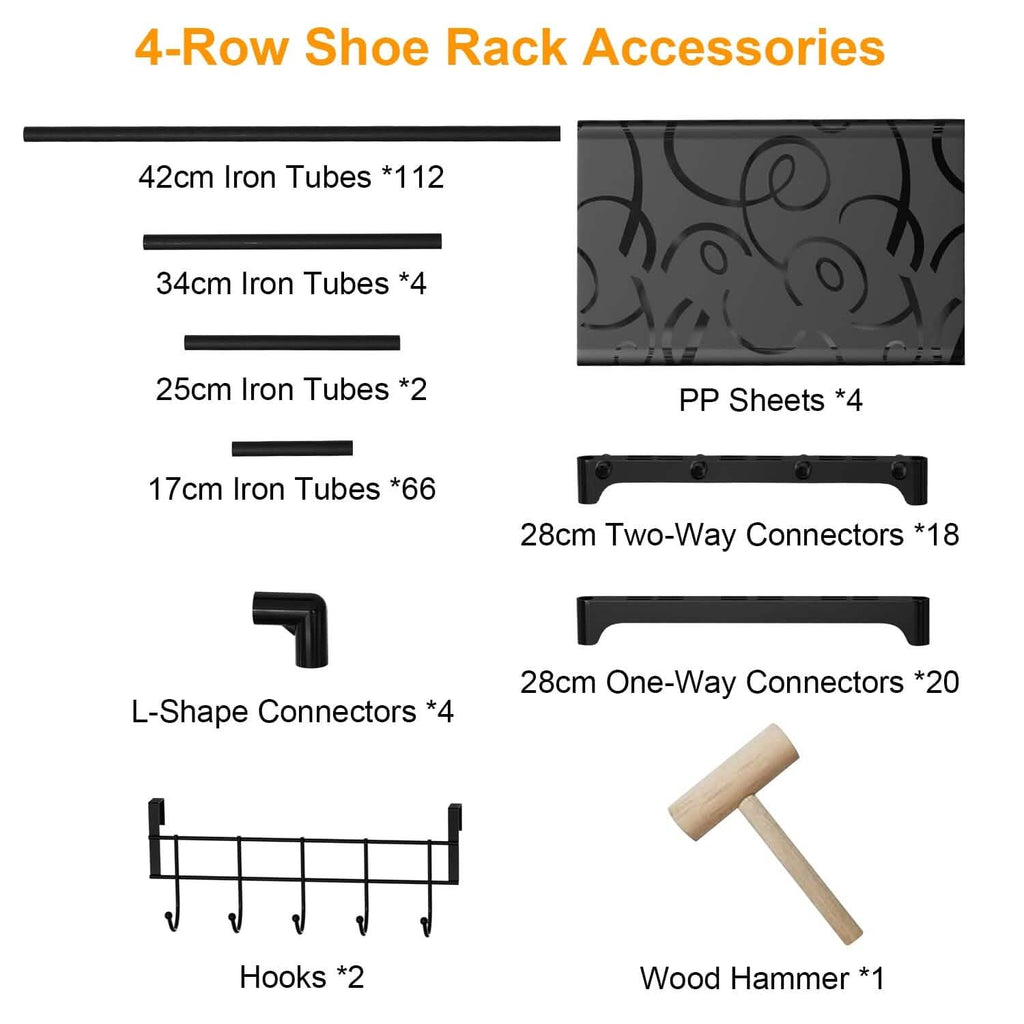 8-Tier Shoe Rack Metal Shoe Storage Shelf
