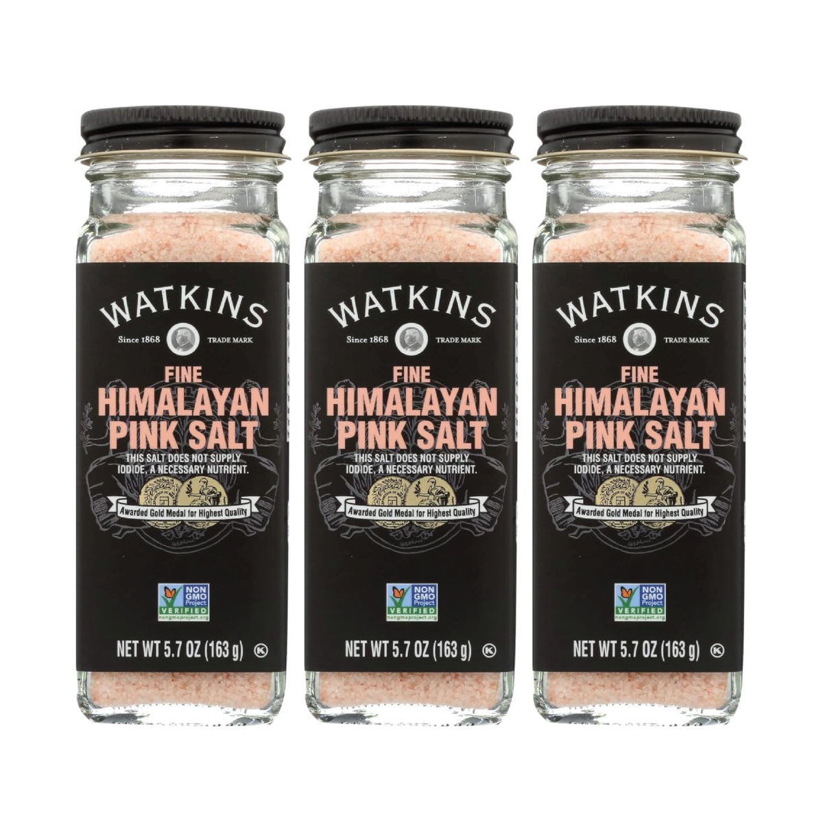 BestBy11/27 Watkins Fine Himalayan Pink Salt 5.7oz Pack of 3