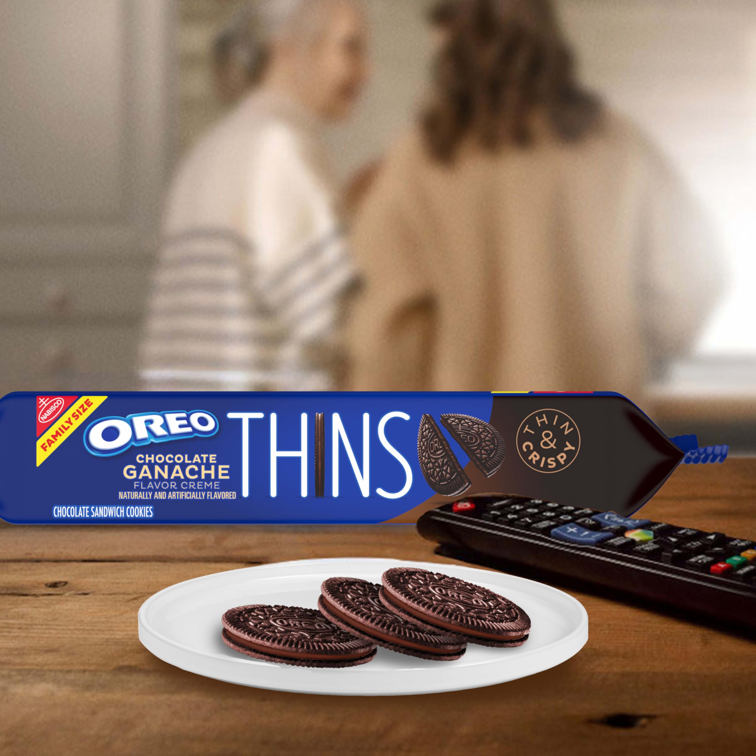 BestBy05/26 OREO Thins Chocolate Ganache Creme Sandwich Cookies 12.33 oz