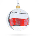 Flag of Poland Glass Ball Christmas Ornament 3.25 Inches