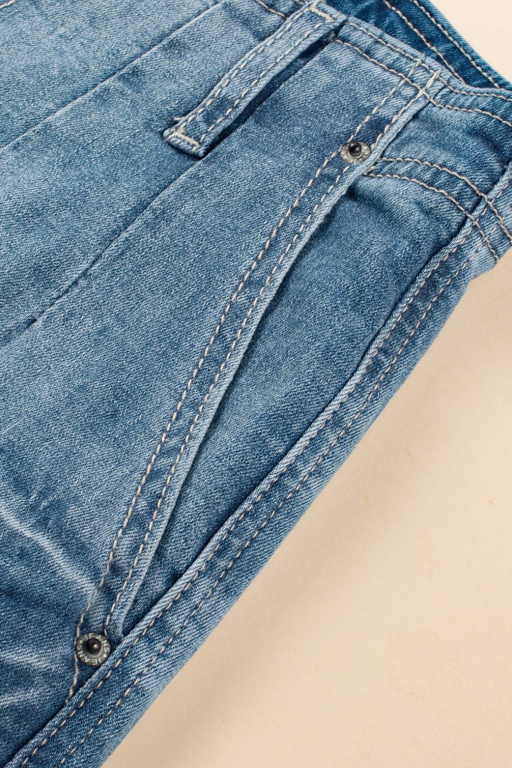 Button Fly High Waist Jeans