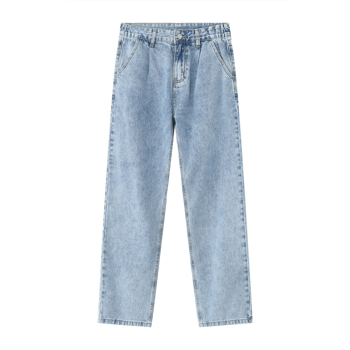 Mid Rise Baggy Jeans with Pockets