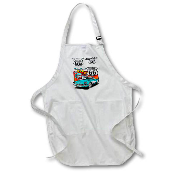 3dRose Signs - Route 66 - Aprons (apr_1010)