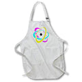 3dRose Dooni Designs CMYK Hipster Designs - CMYK Atom Molecule Geek Design Cartoon - Aprons (apr_102368)