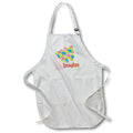 3dRose Apron - Imagine Autism Awareness Puzzle Butterfly Design Floral and Nature (apr_102515)