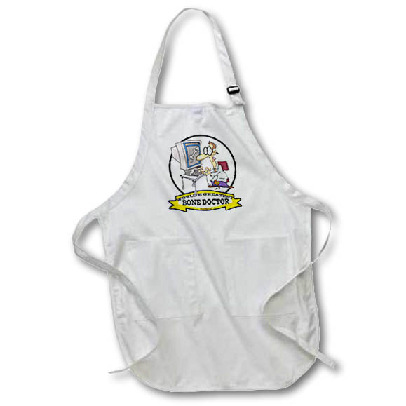 3dRose Dooni Designs Worlds Greatest Cartoons - Funny Worlds Greatest Bone Doctor Job Cartoon - Aprons (apr_102980)