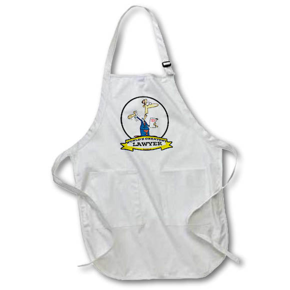 3dRose Dooni Designs Worlds Greatest Cartoons - Funny Worlds Greatest Lawyer Occupation Job Cartoon - Aprons (apr_103305)