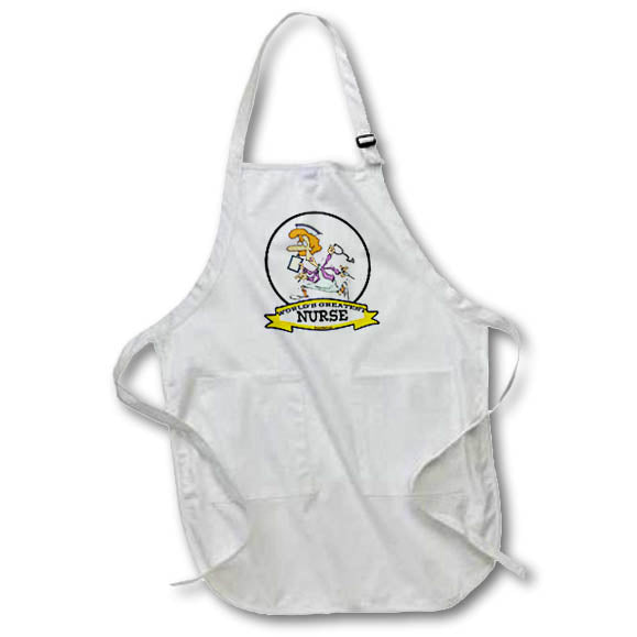 3dRose Dooni Designs Worlds Greatest Cartoons - Funny Worlds Greatest Nurse IV Occupation Job Cartoon - Aprons (apr_103397)