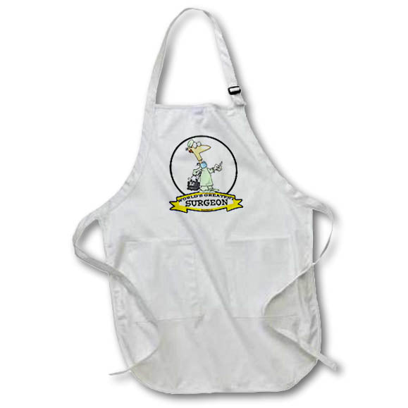 3dRose Dooni Designs Worlds Greatest Cartoons - Funny Worlds Greatest Surgeon Occupation Job Cartoon - Aprons (apr_103601)