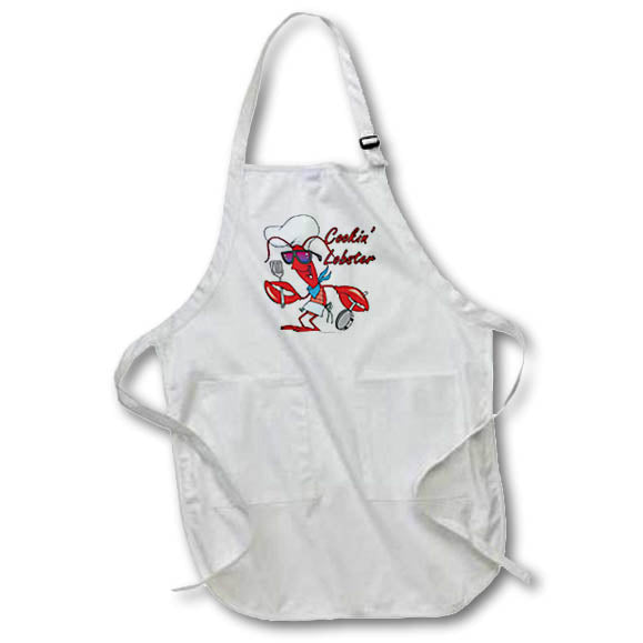 3dRose Dooni Designs Random Toons - Cookin Cooking Lobster - Aprons (apr_103882)
