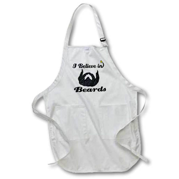 3dRose Dooni Designs I Believe in Designs - I Believe in Beards - Aprons (apr_104790)