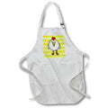 3dRose Janna Salak Designs Farm Animals - Cute White Chicken with Yellow Background - Aprons (apr_10776)