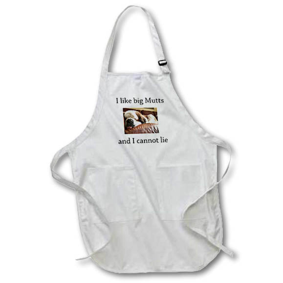 3dRose EvaDane - Funny Quotes - I Like Big Mutts and I Cannot Lie - Aprons (apr_108317)
