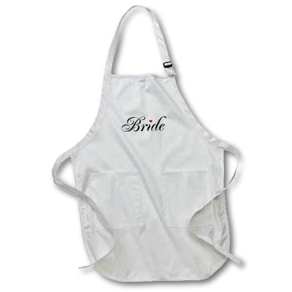 Apron - InspirationzStore Bride and Groom Set with Red Love Heart for Wedding