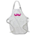 3dRose InspirationzStore Mustache Collection - Hot Pink Bling mustache - faux glitter - fun girly - Aprons (apr_112879)