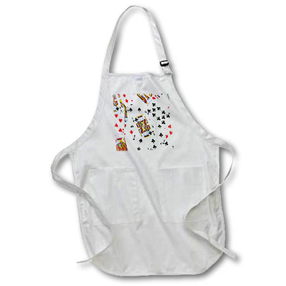 3dRose InspirationzStore Game designs - Scattered playing cards photo - for card game players - Aprons (apr_112896)