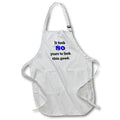 3dRose EvaDane - Happy Birthday - It Took Eighty Years to Look This Good, Blue - Aprons (apr_113676)