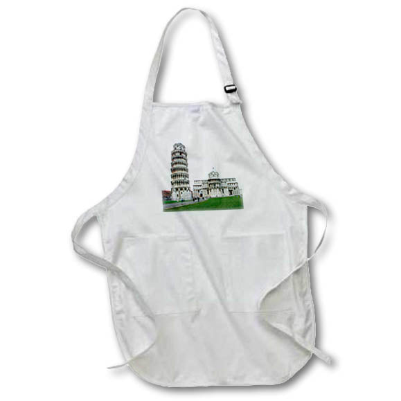 3dRose Vacation Spots - Tower Of Pisa Italy - Aprons (apr_1138)