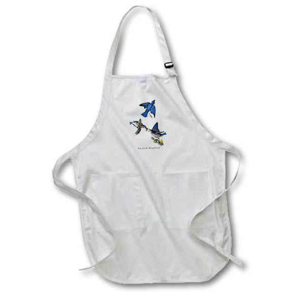 3dRose BLN John James Audubon Collection - Eastern Bluebird by John James Audubon - Aprons (apr_113991)
