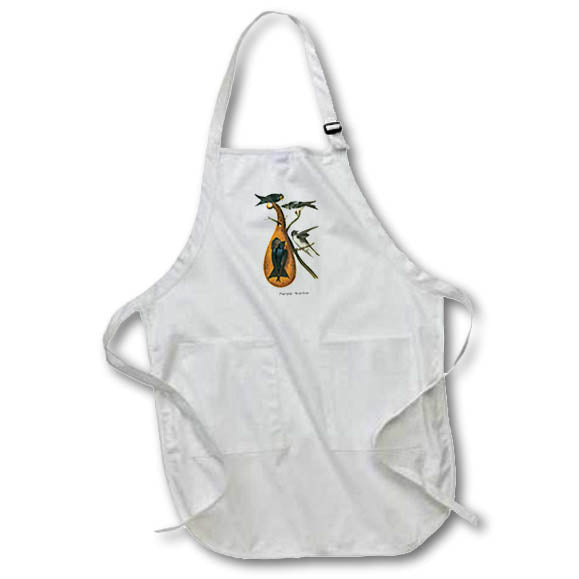 3dRose BLN John James Audubon Collection - Purple Martin by John James Audubon - Aprons (apr_114052)