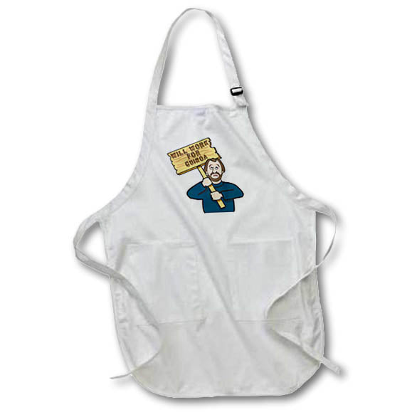 3dRose Dooni Designs Humorous Bribery Signs Sarcasm Designs - Funny Humorous Man Guy - Aprons (apr_117154)
