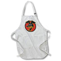 3dRose Dooni Designs Retro Style Cartoons - Cute Small Dog Daschund In Red Circle Retro Style - Aprons (apr_117477)