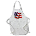 3dRose Janna Salak Designs Patriotic - Textured American Flag - Aprons (apr_12146)