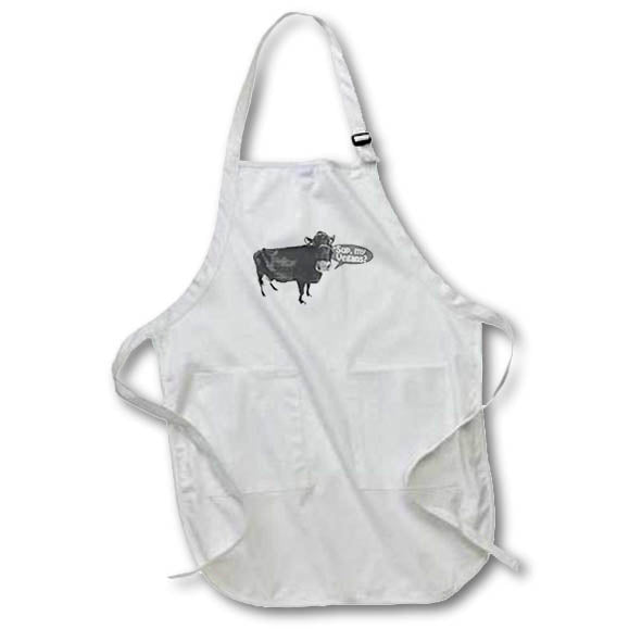 3dRose apr_13205 R McDowell Graphics Funny - Sup My Vegans - Aprons