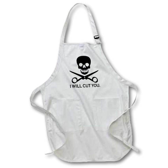 3dRose apr_13206 R McDowell Graphics Profession or Pirate - Beauty Shop Pirate - Aprons