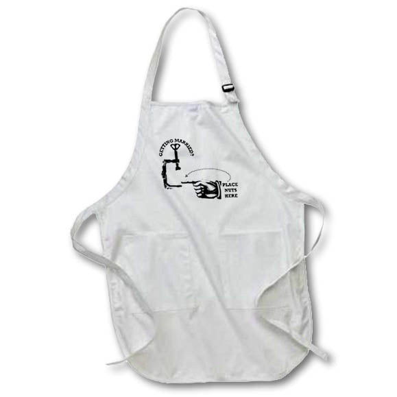 3dRose R McDowell Graphics Wedding - Getting Married - Aprons