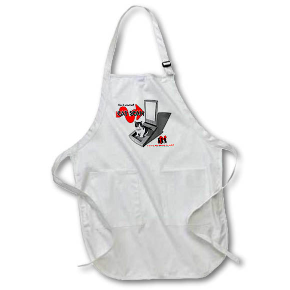 3dRose apr_13218 R McDowell Graphics Funny Animals - Cat Scan - Aprons