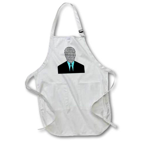 3dRose R McDowell Graphics Funny Mind - Head Full of Crazy - Aprons