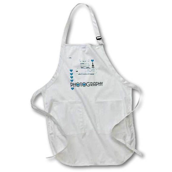 3dRose Kike Calvo Photo Illustrations and Photography Quotes - I Love Photography - Aprons (apr_15081)