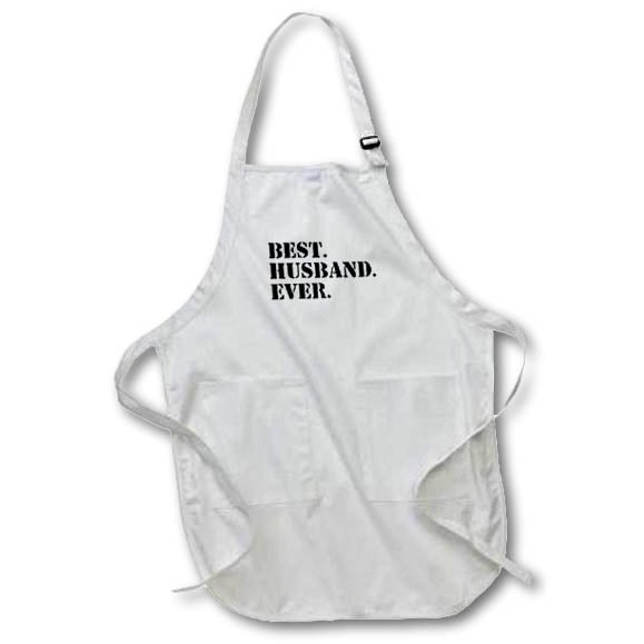 3dRose InspirationzStore Typography - Best Husband Ever - Fun Romantic Married wedded Love Gifts for him for Anniversary or Valentines Day - Aprons (apr_151520)