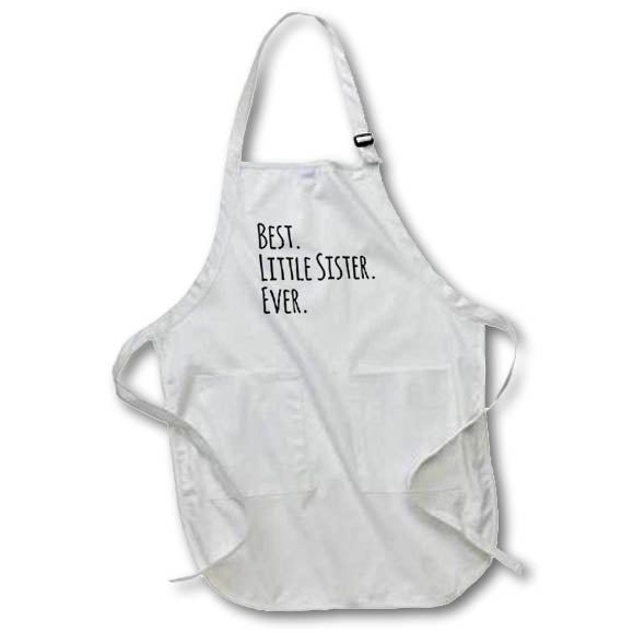 3dRose InspirationzStore Typography - Best Little Sister Ever - Gifts for younger and youngest siblings - Aprons (apr_151538)