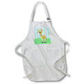3dRose Janna Salak Designs Jungle Animals - Baby Animals Blue Giraffe - Aprons (apr_15433)
