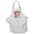 3dRose Charlyn Woodruff - CW Designs Holidays – Wedding - Red Hearts Penguin Bride and - Aprons (apr_155256)